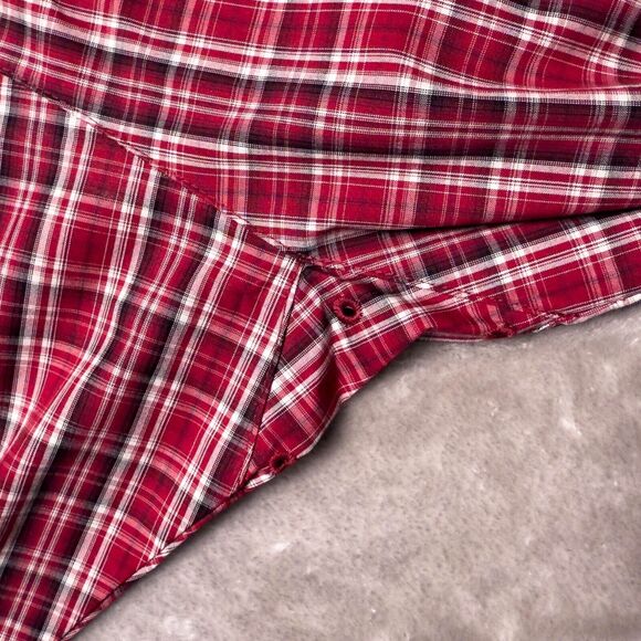 Ariat Pro Series Witten Classic Fit Snap Long Sleeve Shirt Red Plaid Mens Size M - Picture 13 of 15